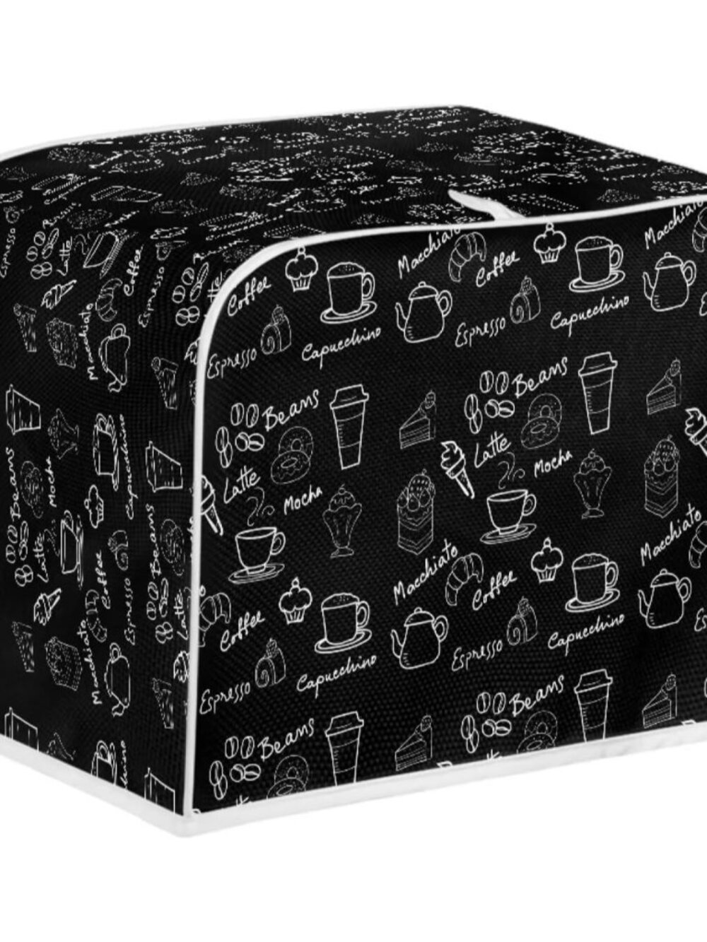 Bread Machine Cover - Fits Most Standard 4 Slice Toasters, Dustproof, Black